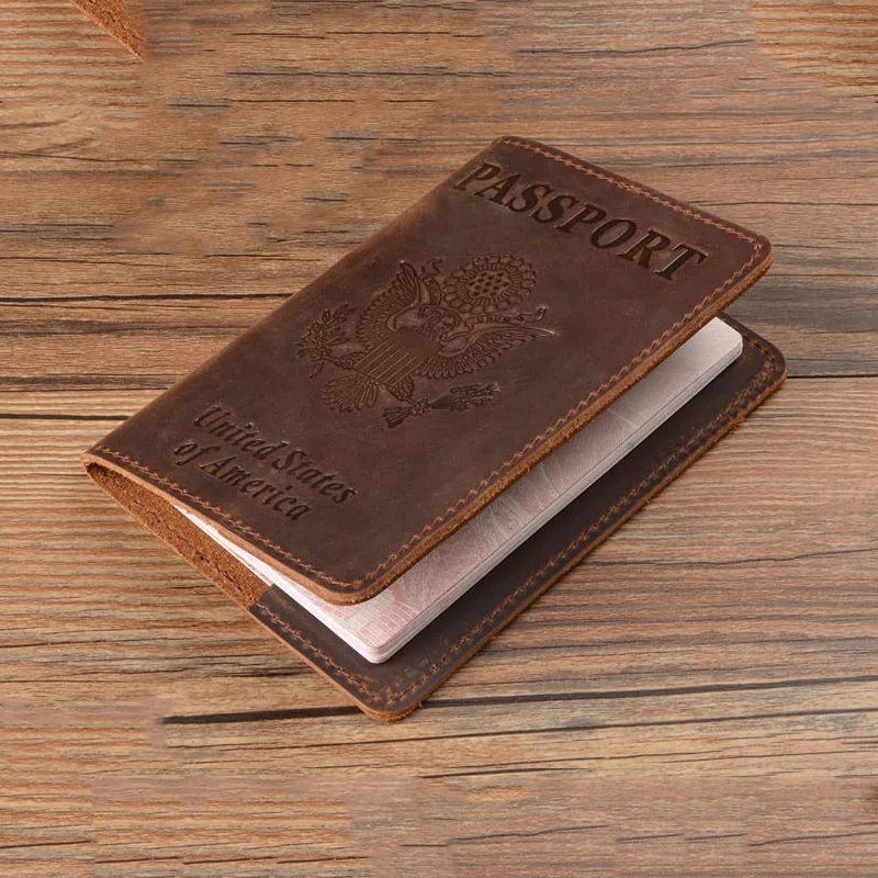 Обложка для паспорта мужская из 100% натуральной кожи дорожная в США| |