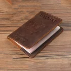 Обложка для паспорта из 100% натуральной кожи, для путешествий по США