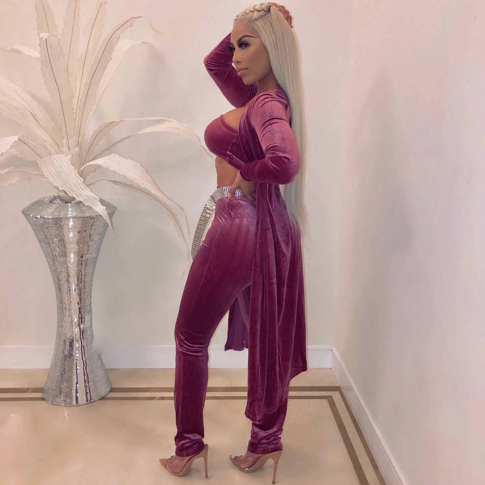 2019 европейский и американский осенне-зимний женский модный повседневный костюм