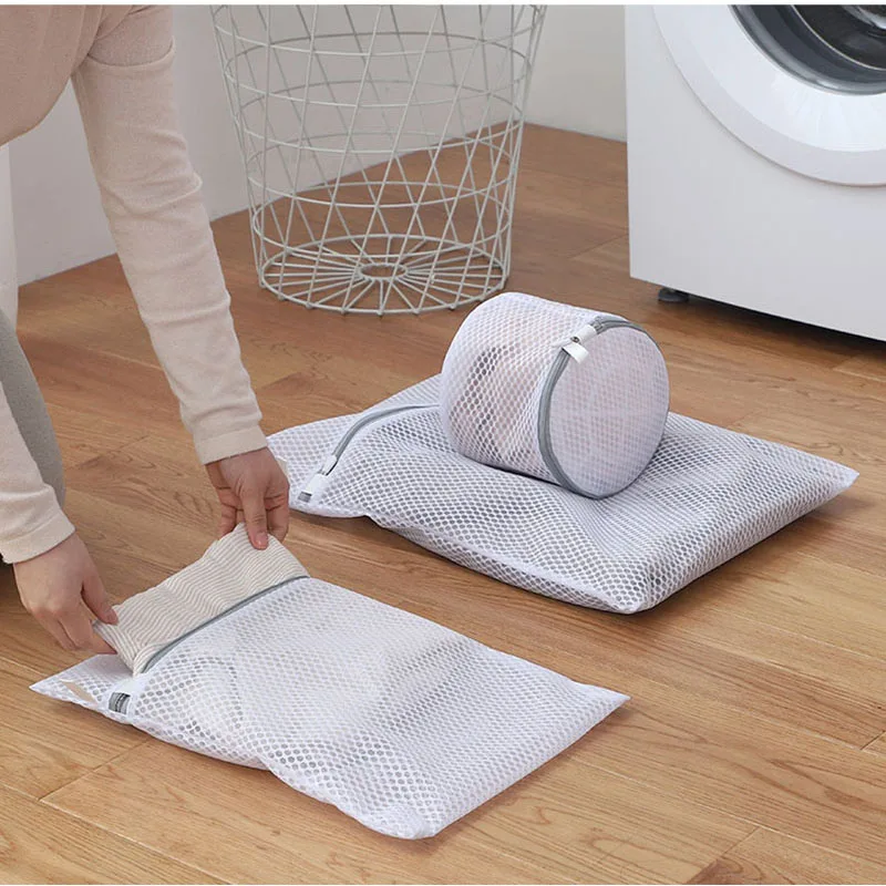 Сетчатый мешок для стирки на молнии полиэстеровый стиральной сети нижнего белья