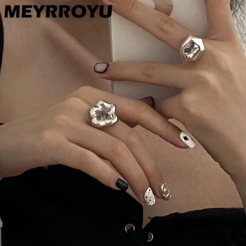 

MEYRROYU Стерлинговое Искусственное Камень микро-искусственное дизайнерское креативное ювелирное изделие для женщин новые аксессуары для рук