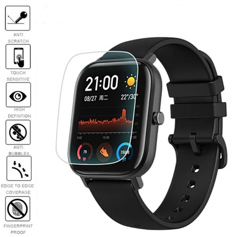 5pcs Soft TPU Smartwatch LCD Protective Film For COLMI/SENBONO P8 SITLOS/SQR P8 SE Plus Smart Watch Full Screen Protector Cover