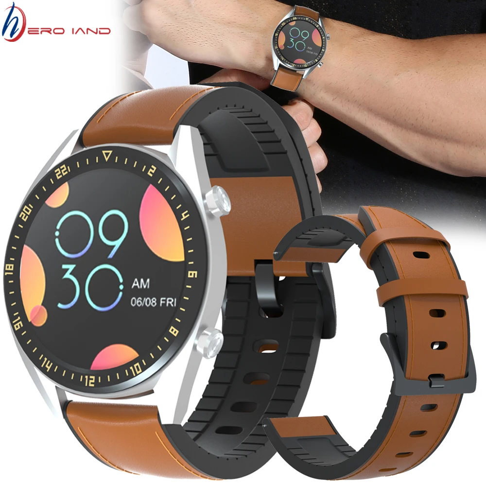Ремешок кожаный и силиконовый для Xiaomi Amazfit GTR 47 мм 42 браслет часов GTS Pace Stratos 2 Huawei