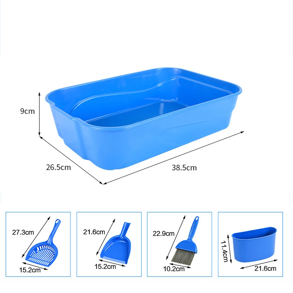 Набор для чистки кошачьего туалета ковш коробочка коврик метла пылесборник