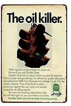 

Новый Винтажный металлический жестяной знак, забавный масляный убийца, ретро гараж, двор, дом, кафе, бар, клуб, гостиница, настенные украшени...