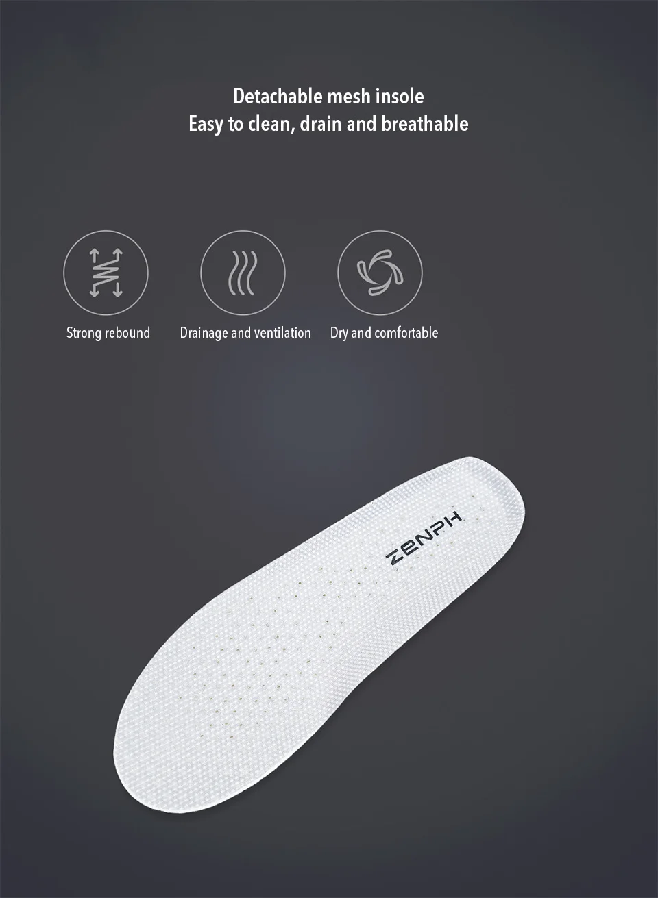 Xiaomi Youpin ZAOFENG портативный нескользящий дышащий Открытый shoesLarge сетка дышащая быстрая дренажная, противоскользящая