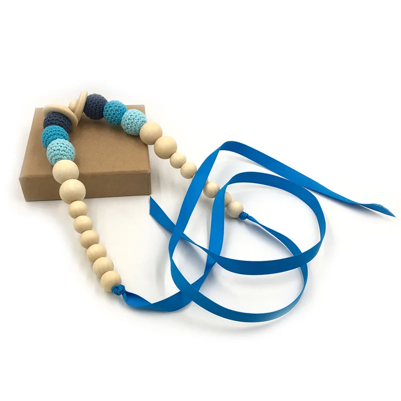 Деревянные вязаные крючком Прорезыватели для кормления зубов бриллиантовые