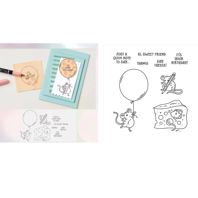 

MISCHIEVOUS MICE Metal Cutting Dies And Clear Stamps For Diy Scrapbooking Paper Card Album Photo Making Craft Stencil 2022 New