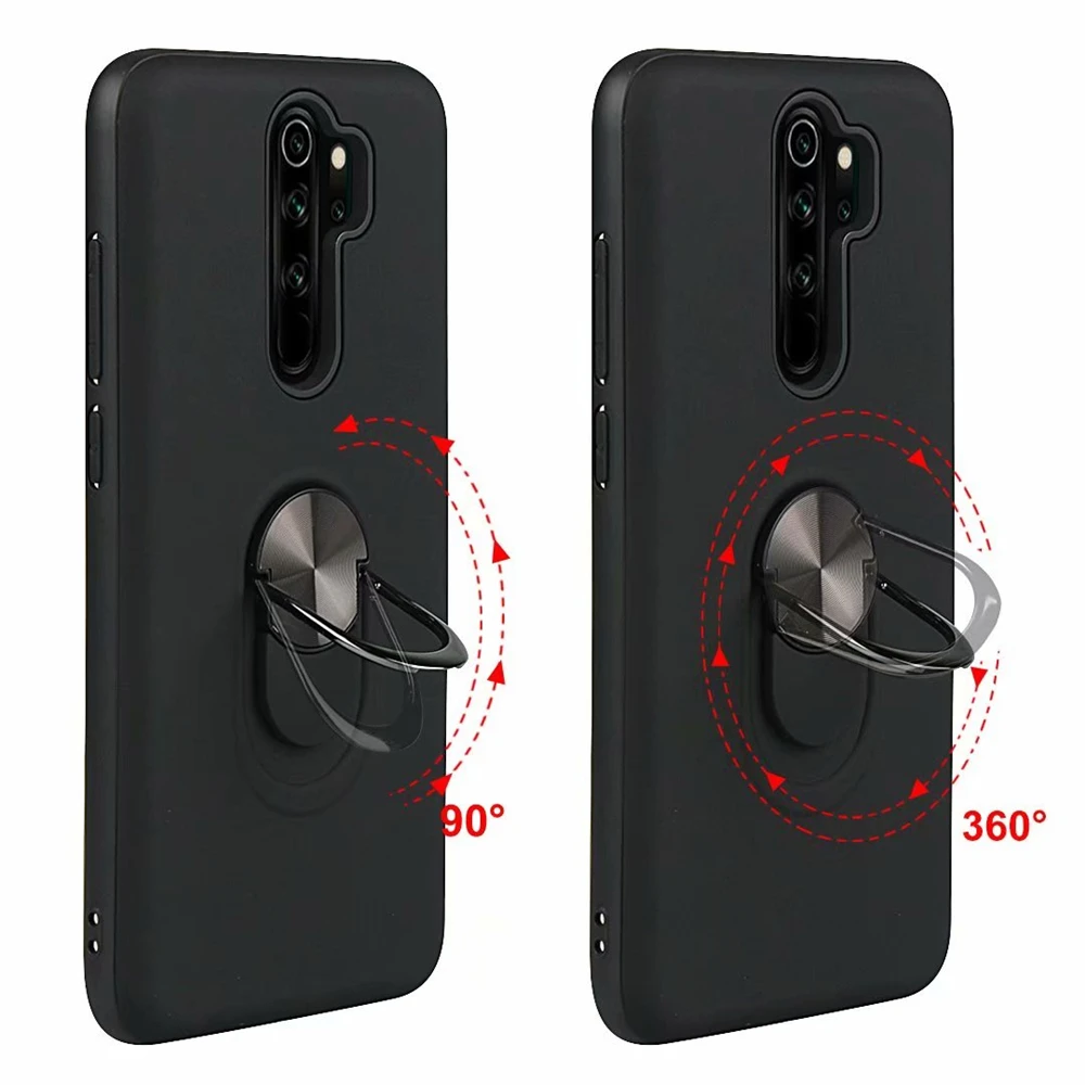 Магнитный мягкий чехол для xiaomi Redmi Note 8 7 K20 Pro Y3 7A с кольцом подставкой 9T