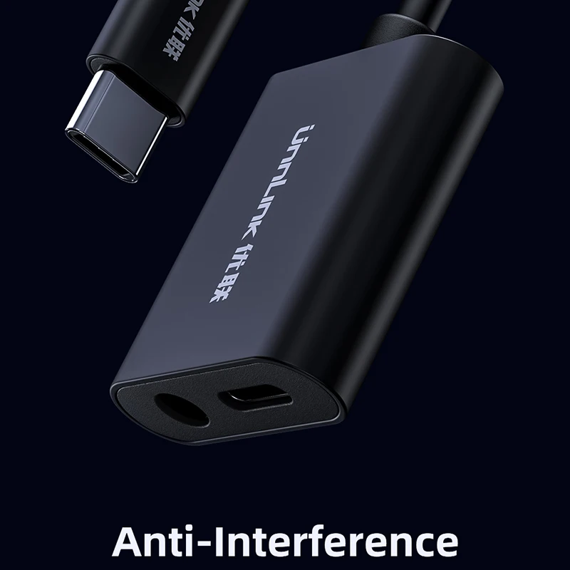 Unnlink 2 In 1 Audio Adapter Type C Fast Charge 3.5mm Jack Converter for Huawei P40 Pro Xiaomi Mi 8 9 SE | Электроника