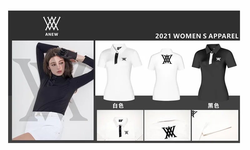 

Ladies Short Sleeve Summer Top Golf Training T-shirt ANEW Trendy Fashion Breathable T-Shirt Free Shipping