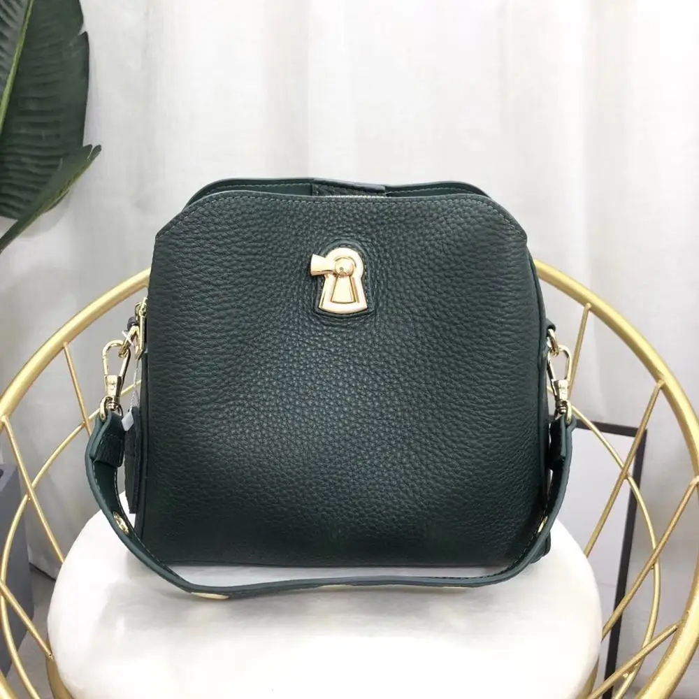 

free shipping 2020 the new style fashion simple genuine cow leather women handbag one shoulder bag crossbody bag24 cm 5color