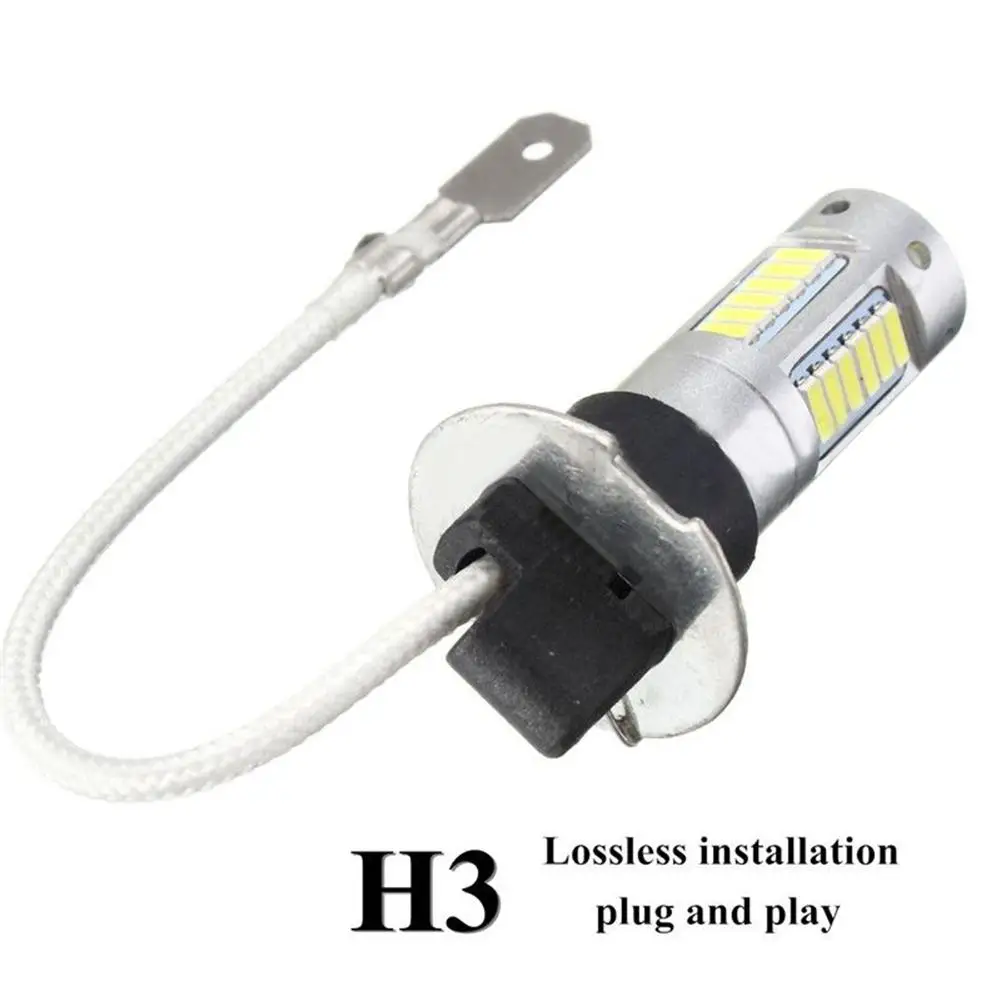 

1Pc H3 4014 High Power 550LM LED White Fog DRL Light Lamp Bulb DC 12V