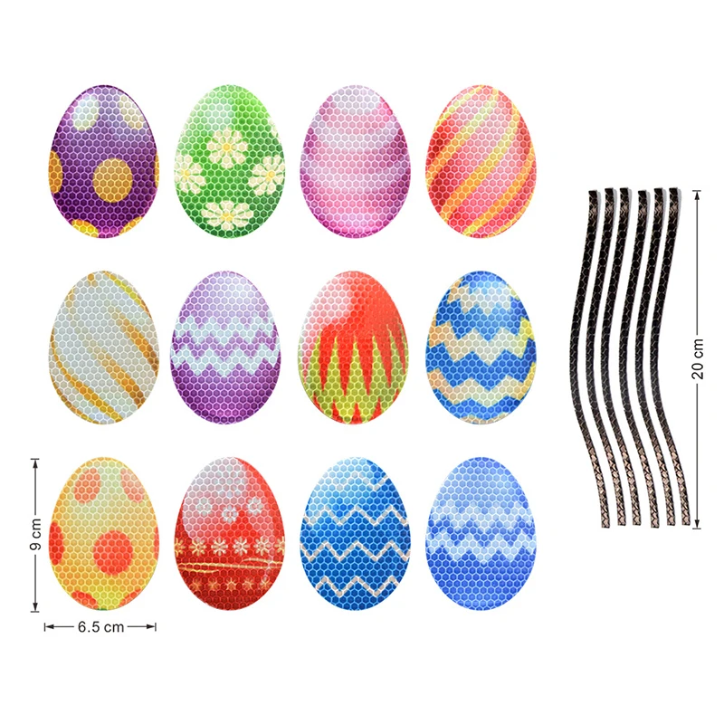 

Easter Magnetic Reflective Stickers For Car And Refrigerator Decoration Removable Clings Festival Home Party Supply B88