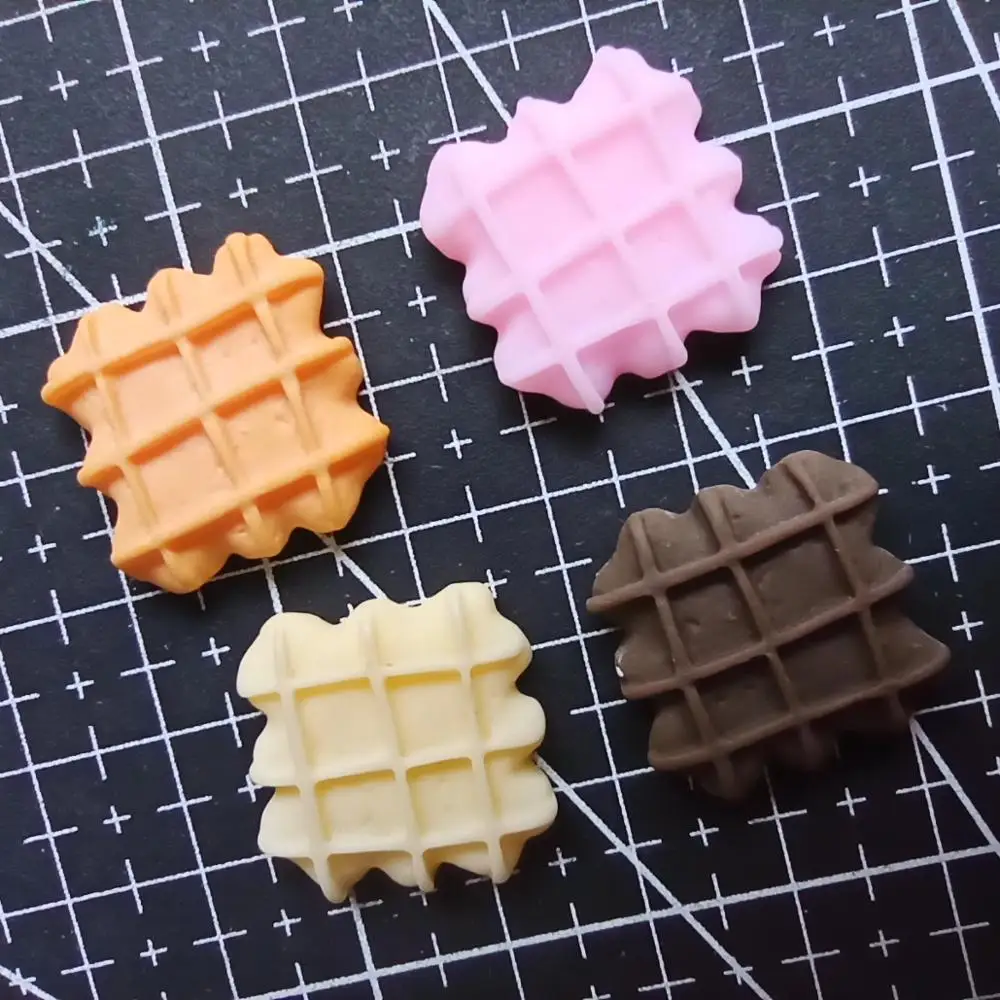 

1 шт./лот, полимерные цветные Вафли с плоской задней частью, 20 мм, имитация еды, кабошон, альбом для вырезок, украшение для телефона