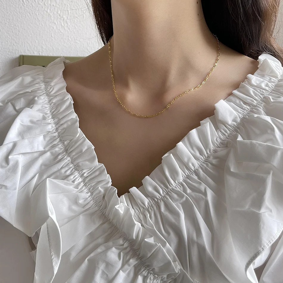 

925 Sterling Silver Pendants And Necklaces Gift For Women Minimalist Trendy Designer Gold Chain Boho Accessories Fine Jewelry