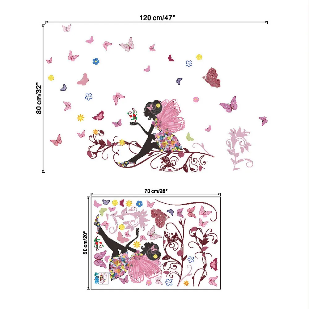 Со сказочным цветком розового цвета красочные ветви дерева бабочки домашний