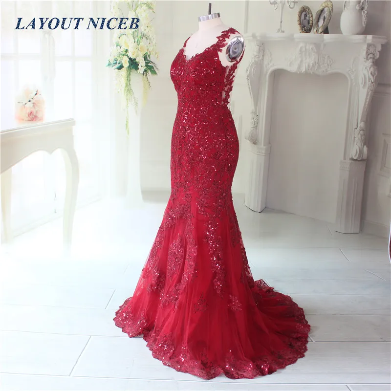 Robe de soiree, длинное вечернее платье русалки,, кружевные, с блестками, с вырезом в виде сердца, со шлейфом, вечерние кружевные платья, Vestido de festa