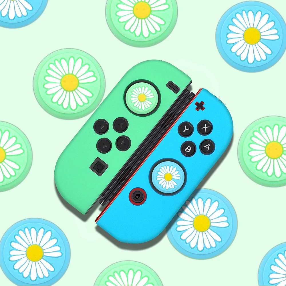 4 шт. аналоговые ручки Кепки s сменная Крышка для Nintendo switch контроллер милые мягкие