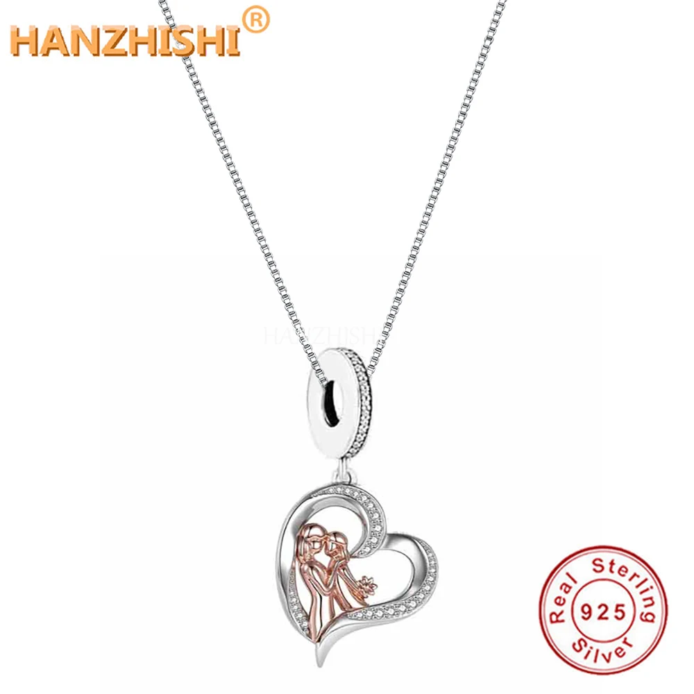 

Real 925 Sterling Silver Mother Hugs Her Child Pendant Necklace Jewellery Anniversary Birthday Mum Wife Girlfriend Child Gifts