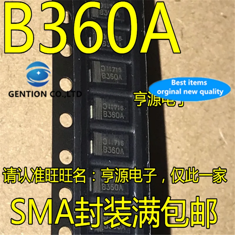50Pcs B360A B360A-13-F 3A 60V SMA in stock 100% new and original