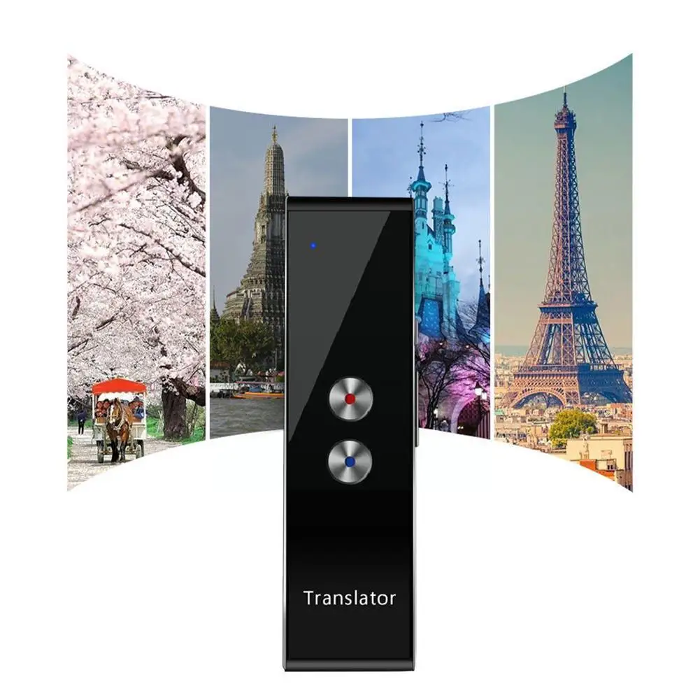 

Portable Multi Language Voice Translator Pocket Smart Translation Real Voice Instant Two-way Receiver Translator Time Bluet L3Q4