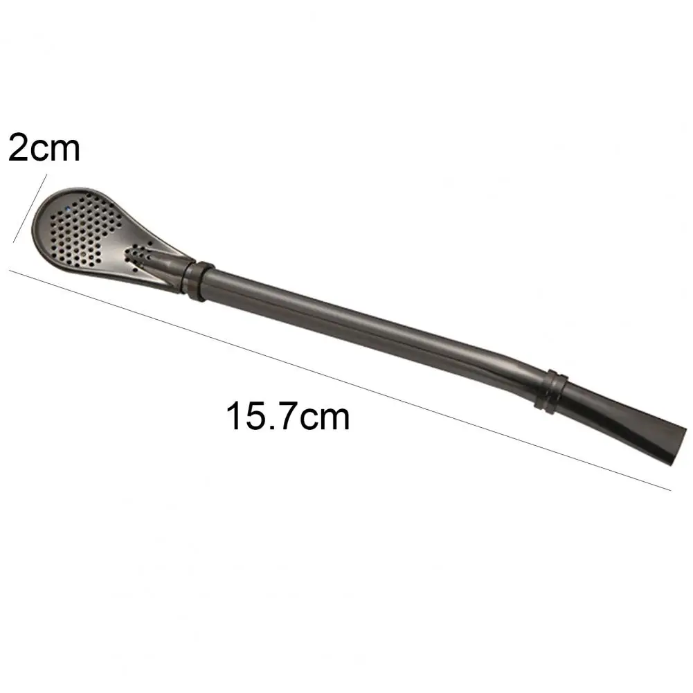

2Pcs Stainless Steel Coffee Filter Straw Spoon Colander Creative Smooth Brim Stirring Spoon Multi-Purpose Tea-Drinking Spoon