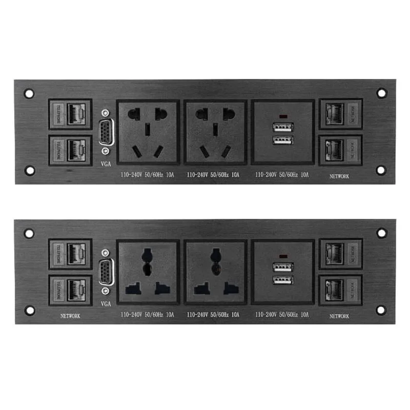 Универсальная Сетевая розетка мультимедийный настольный разъем с 2usb 4 RJ45 для