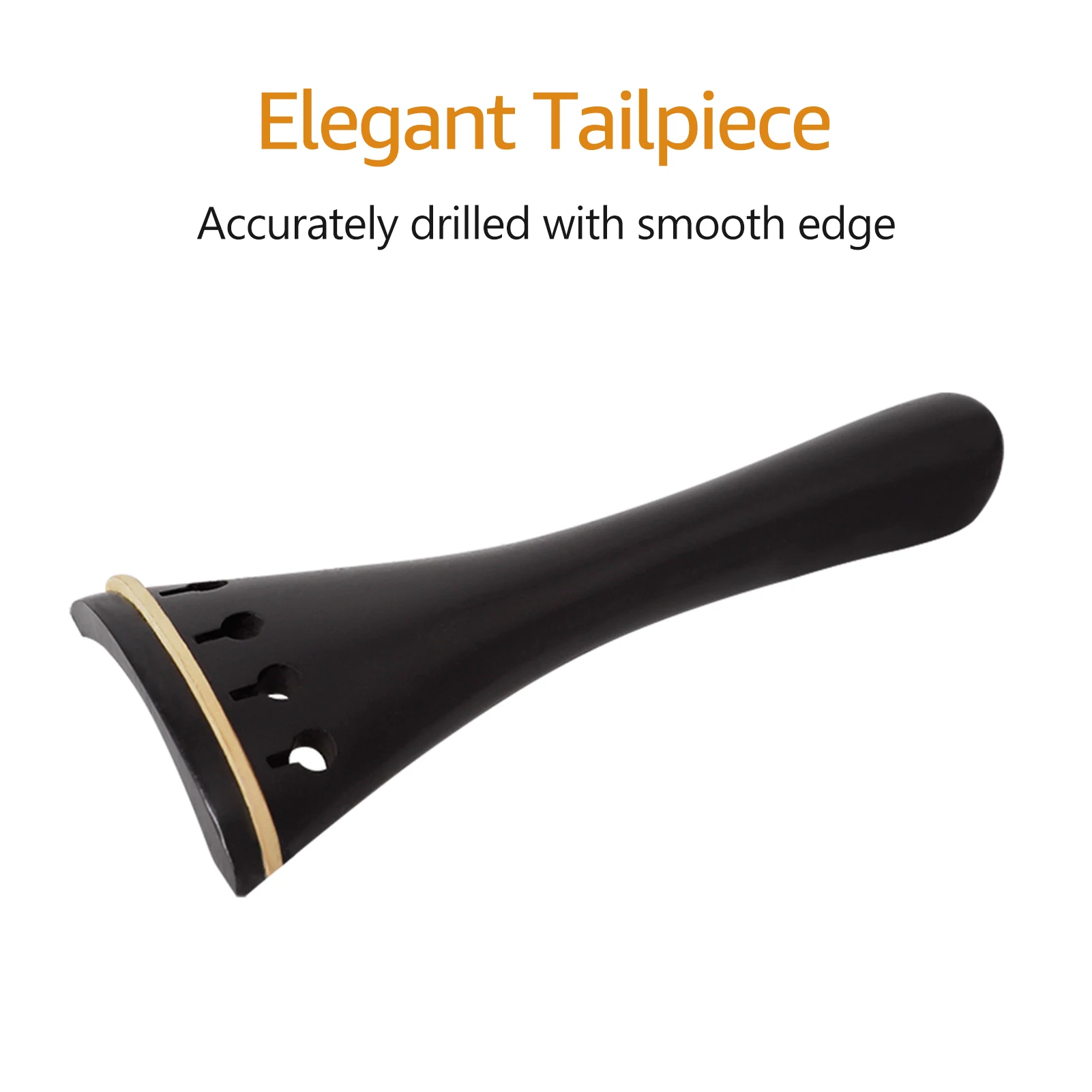 

Muslady 4/4 Violin Accessory Parts Set Ebony with Tailpiece Chin Rest End Pin Tuning Pegs