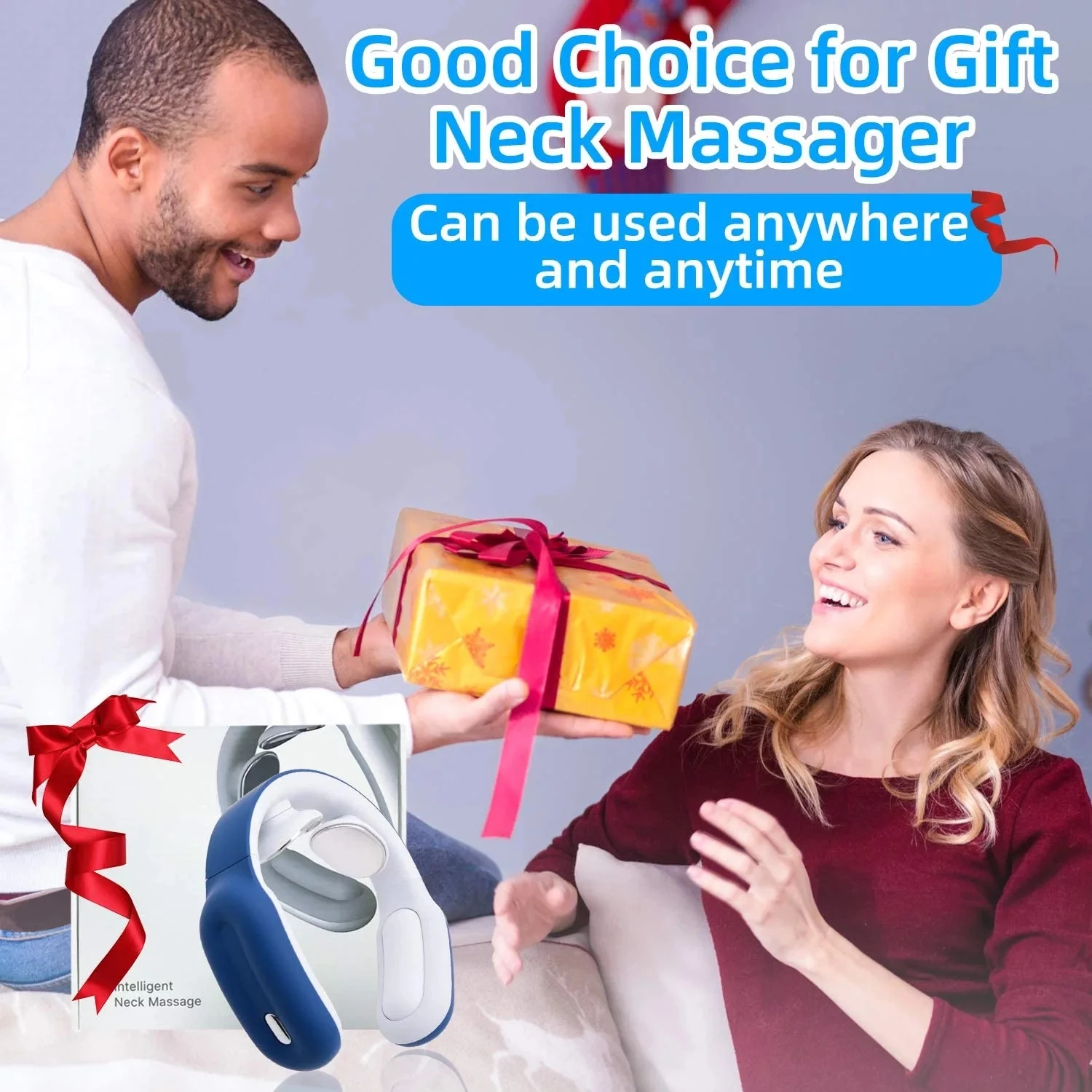 

Smart Electric Neck Massager Far Infrared Heating Pain Relief Health Care Relaxation Cervical Vertebra Physiotherapy Massger