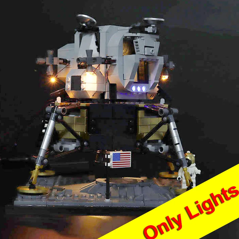 

(Только светильник s) комплект со светодиодной подсветкой для 10266 Apollo 11 лунный строительный блок, светильник льников в подарок