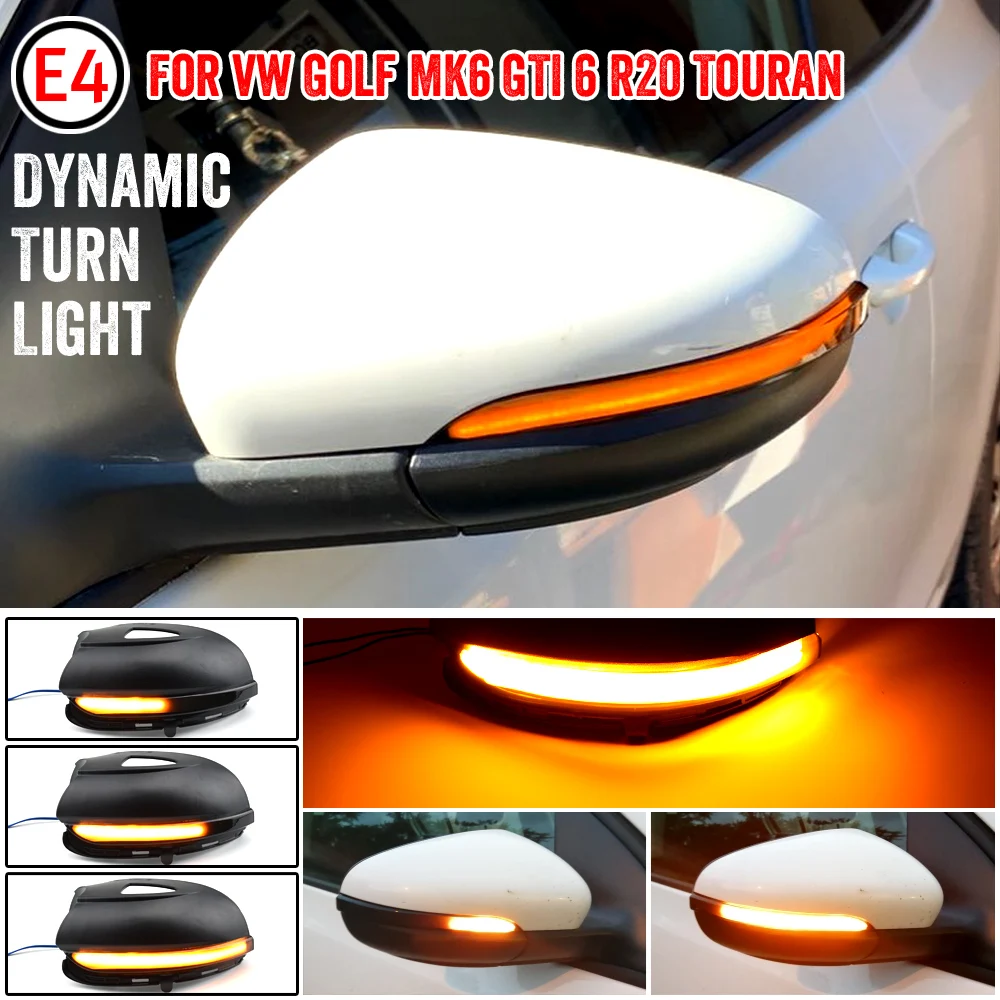 

Superb Side Wing LED Dynamic Turn Signal Blinker Mirror Flasher Light For Volkswagen VW GOLF 6 VI MK6 GTI R line R20 Touran