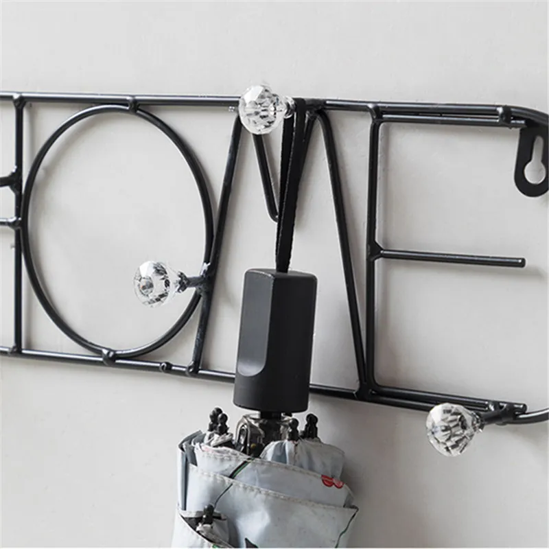 Скандинавские металлические золотые крючки креативные настенные в форме сердца