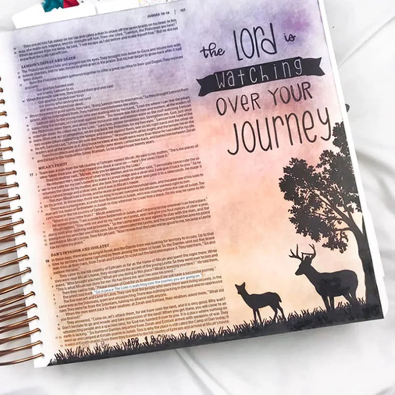 Прозрачные штампы QWELL с изображением лесных деревьев и животных для скрапбукинга