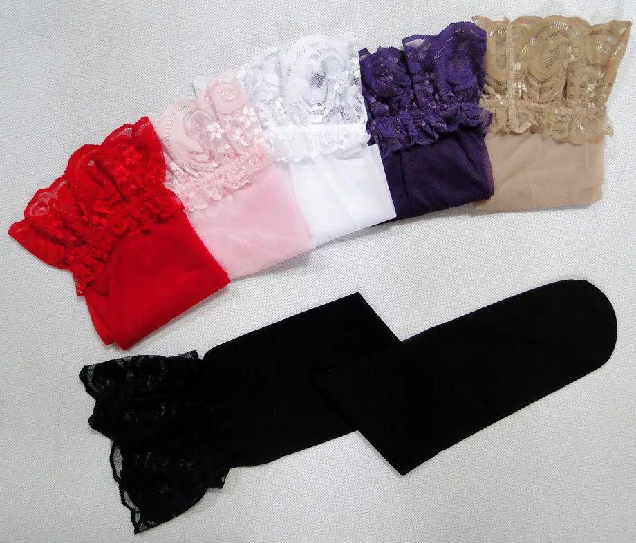 

Thin Ultrathin Sexy Women Stockings Lace Nylon Thigh High Sheer Knee High Stockings Lingerie Sexy Pantyhose Female Stockings