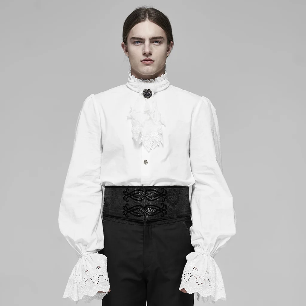 Мужской Готический Жаккардовый Пояс в стиле панк-рейва винтажный регулируемый