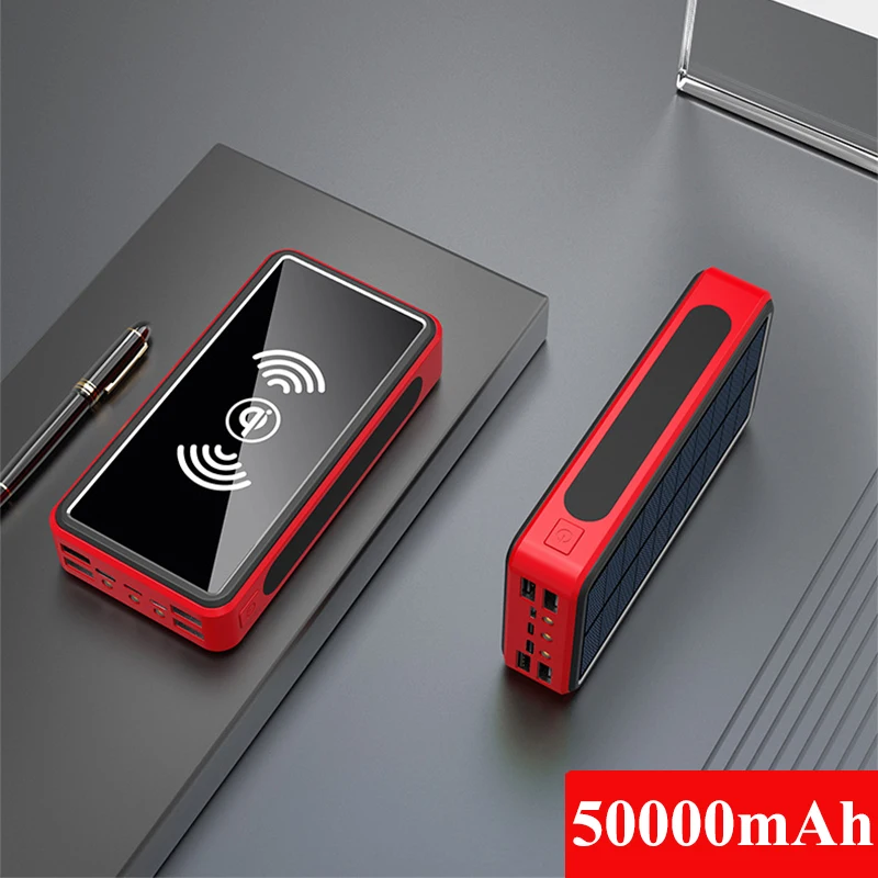 

Внешний аккумулятор на солнечной батарее с 4 USB-портами, 10 Вт, 50000 мАч