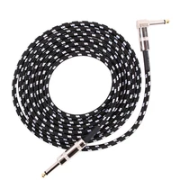 36m guitar cable audio male to male cable wire cord knitting copper 6 35mm straight plug for electric acoustic guitar bass