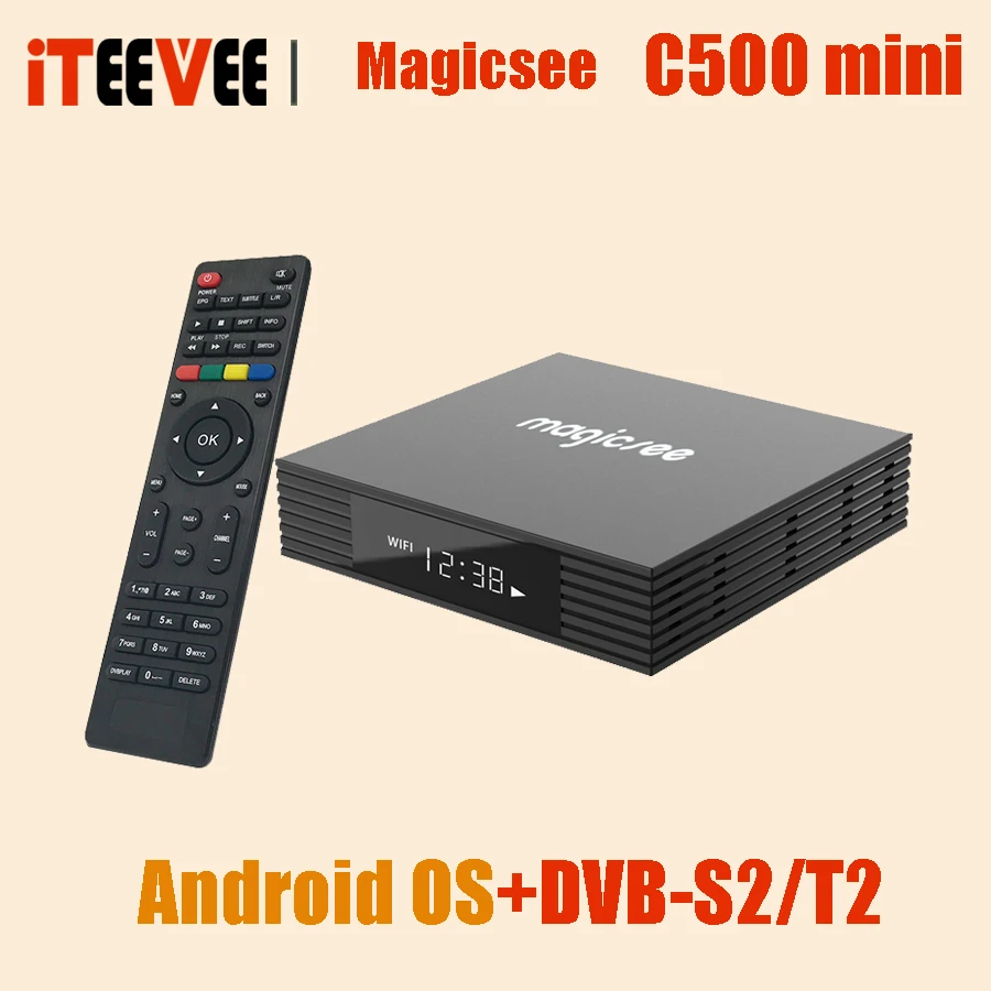 ТВ-приставка C500 MINI 4K Amlogic S905W 1 ГБ 2 Гб ОЗУ 8 ПЗУ 6 Android 9 4G/5G двухдиапазонный Wi-Fi + DVB-S/S2/+