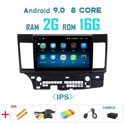 2G 16G canbus 4G 64G Android 9,0 1280*720P Carplay Авто gps радио для Mitsubishi Lancer-ex 2008- мультимедиа DSP ips экран без DVD плеера - Цвет: 2G 16G canbus