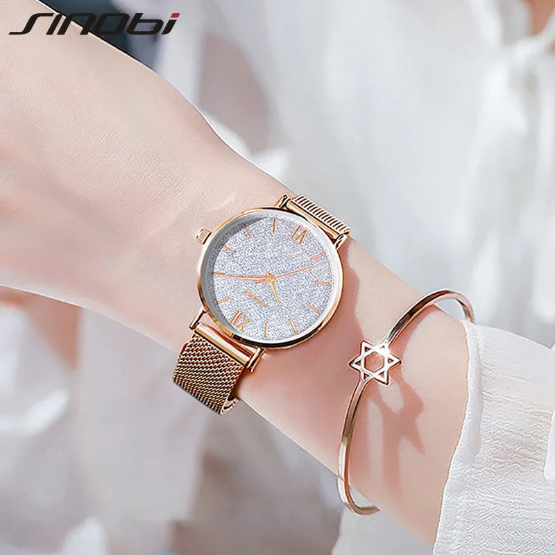 Часы наручные Sinobi Женские кварцевые Популярные Роскошные модные с изображением