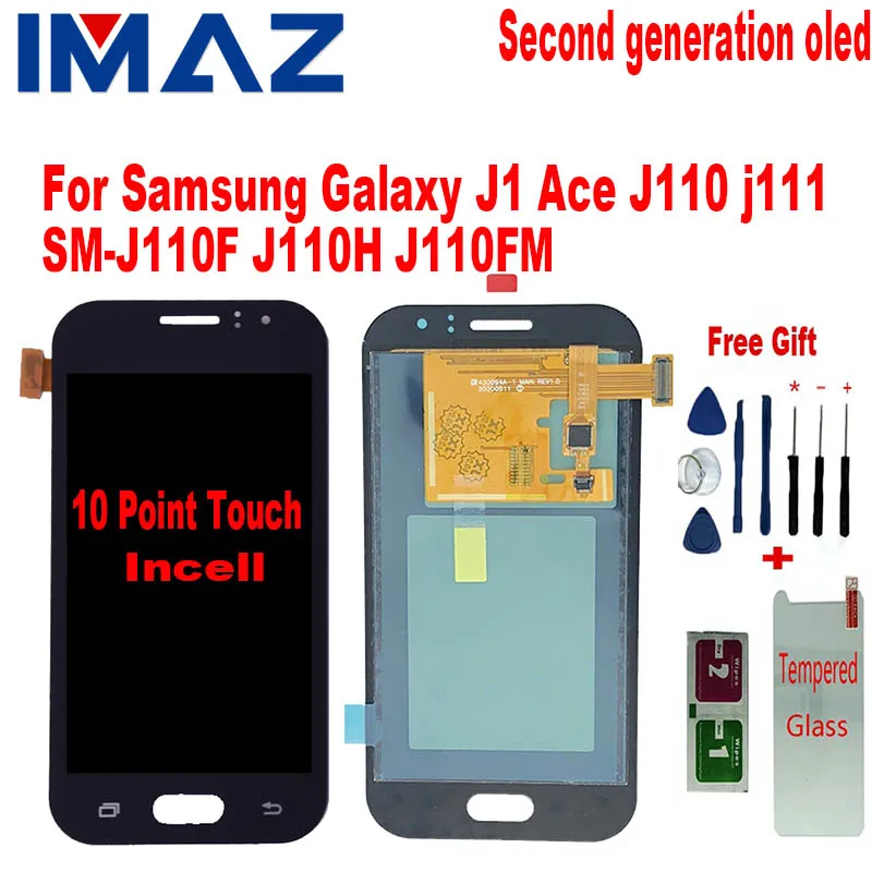 

IMAZ 2ND OLED LCD For Samsung Galaxy J1 Ace J110 J110F J110H J110M LCD Display Touch Screen Digitizer Assembly For J110FN/FM LCD