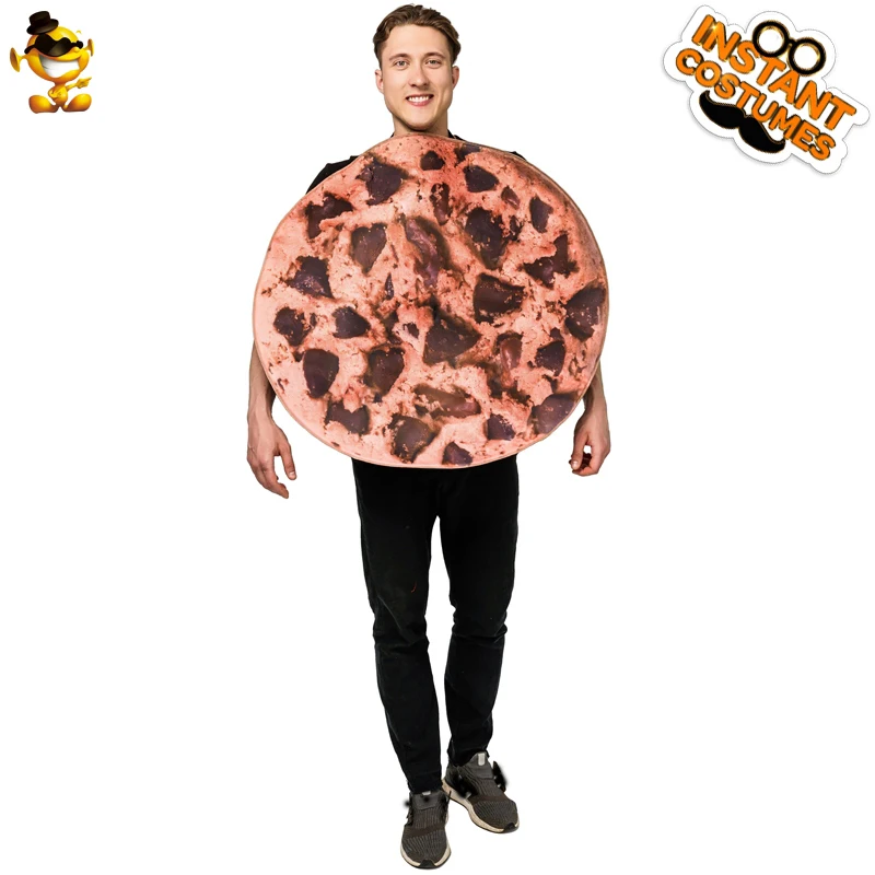 

Adult Unisex Cookies Jumpsuit Dress Up Christmas Party Chocolate Costume Cosplay Halloween for Parties