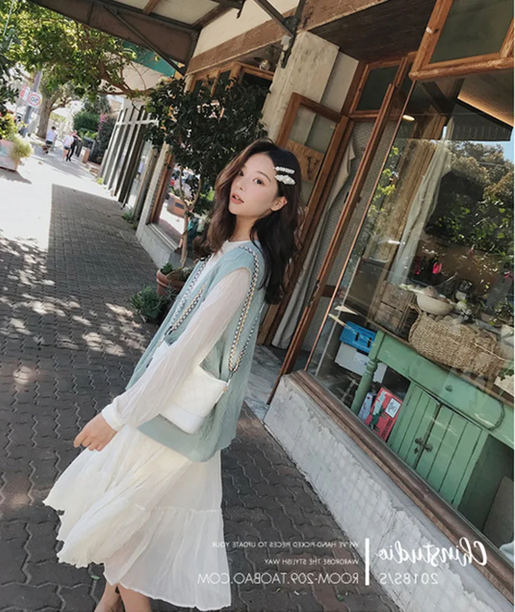 Осеннее женское белое длинное платье и свитер Топ комплект Туника Макси вечернее