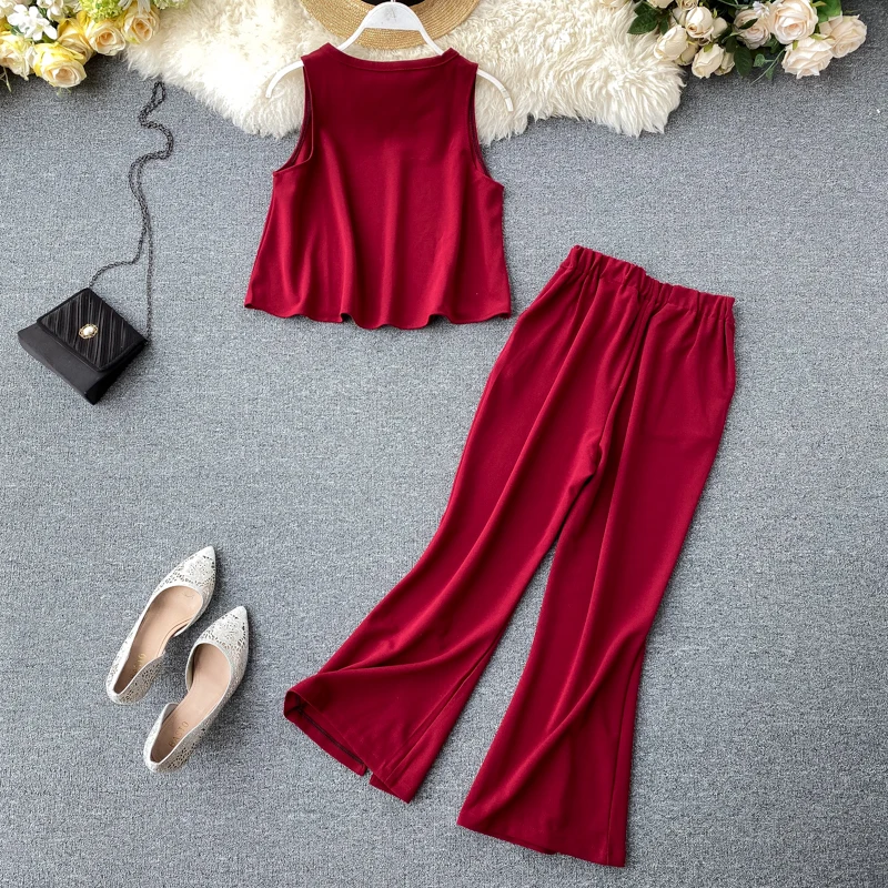 Модные рубашки с короткими рукавами и укороченным топом + свободные брюки из