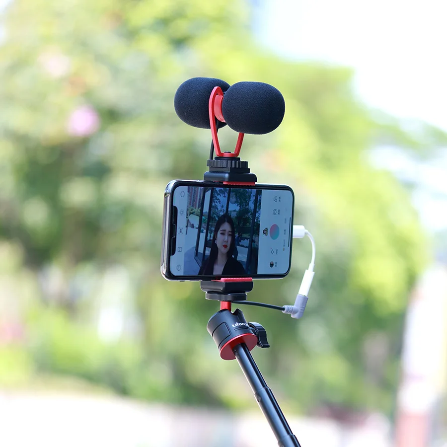 Sairun T mic двойной микрофон для записи видео Vlog интервью телефонов камер dslr