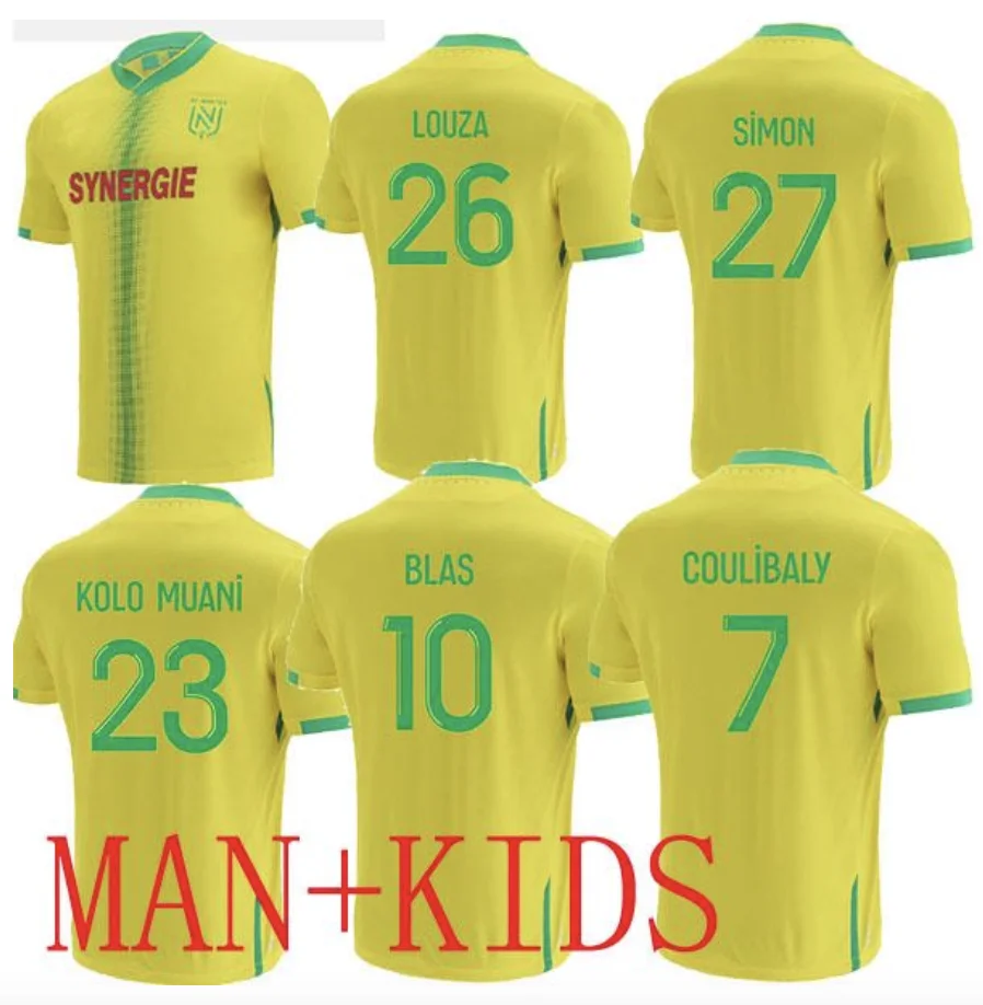 

21 22 FC Nantes SOCCER JERSEYS KIDS HOME AWAY 2021 2022 LOUZA BAMBA SIMON KOLO MUANI BLAS COULIBALY JERSEY FOOTBALL SHIRTS Unifo