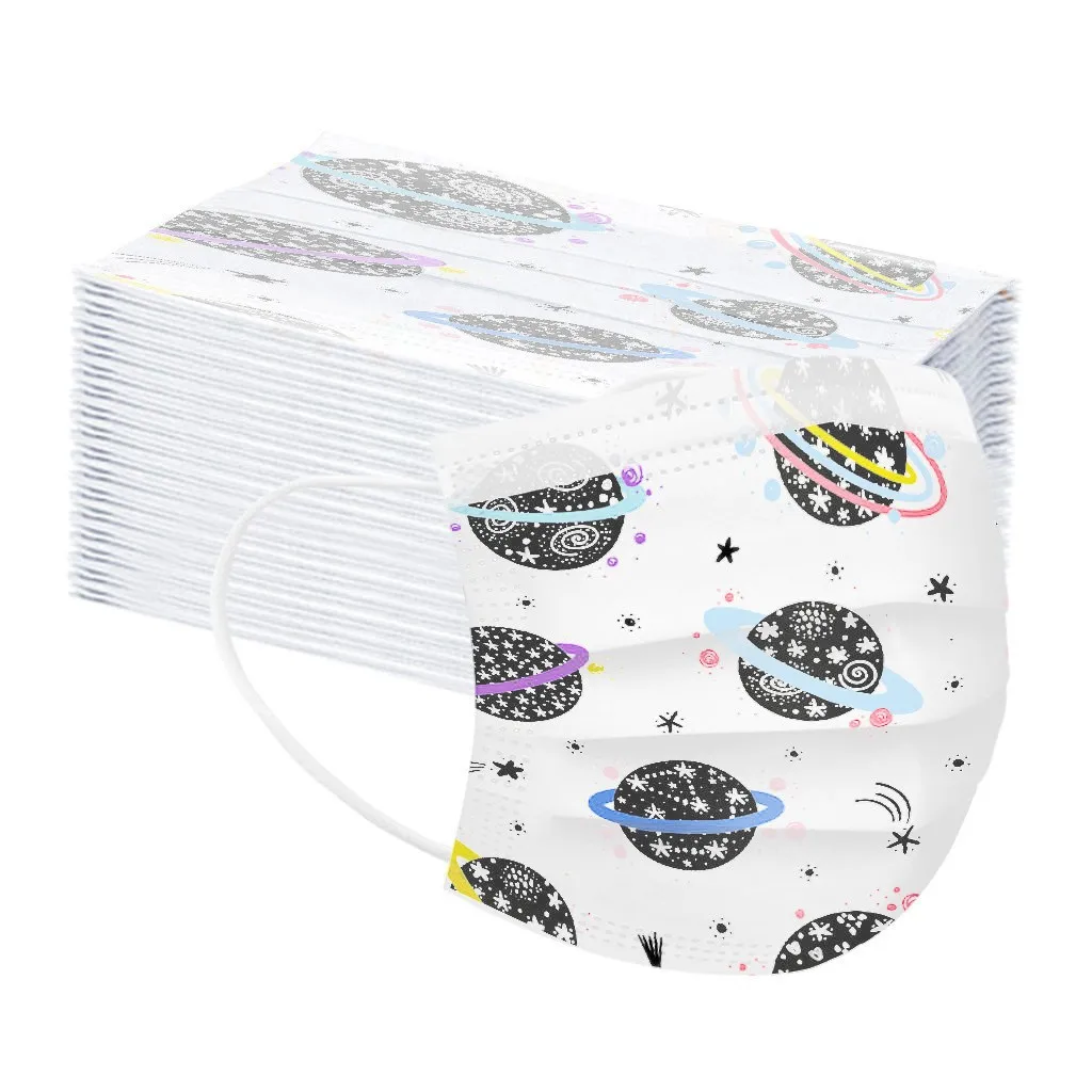 

Children's mask Disposable Face Mask Industrial 3Ply Ear Loop 50PC And Dustproof Windproof Breathable Face Mask Shield Mask