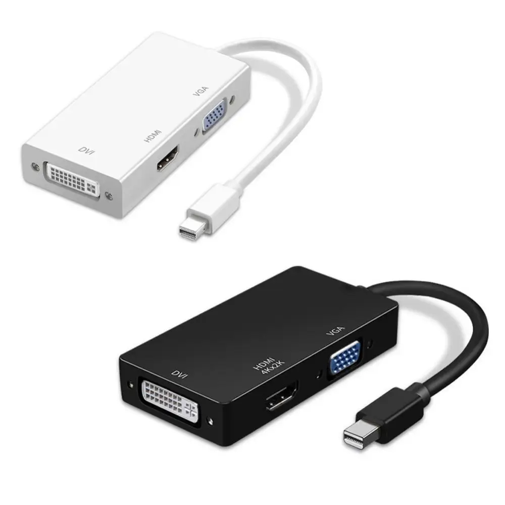 

50% скидка портативный Mini 1080P DP к HDMI-совместимый кабель VGA DVI адаптер конвертер для Macbook Pro