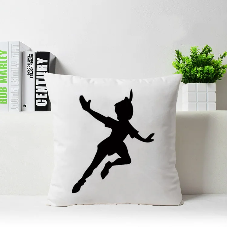 

Hot Selling Pillow Customized Anime Peter Pan Personalized Decorative Zippered Throw Square Pillowcase Durable Pillow Case